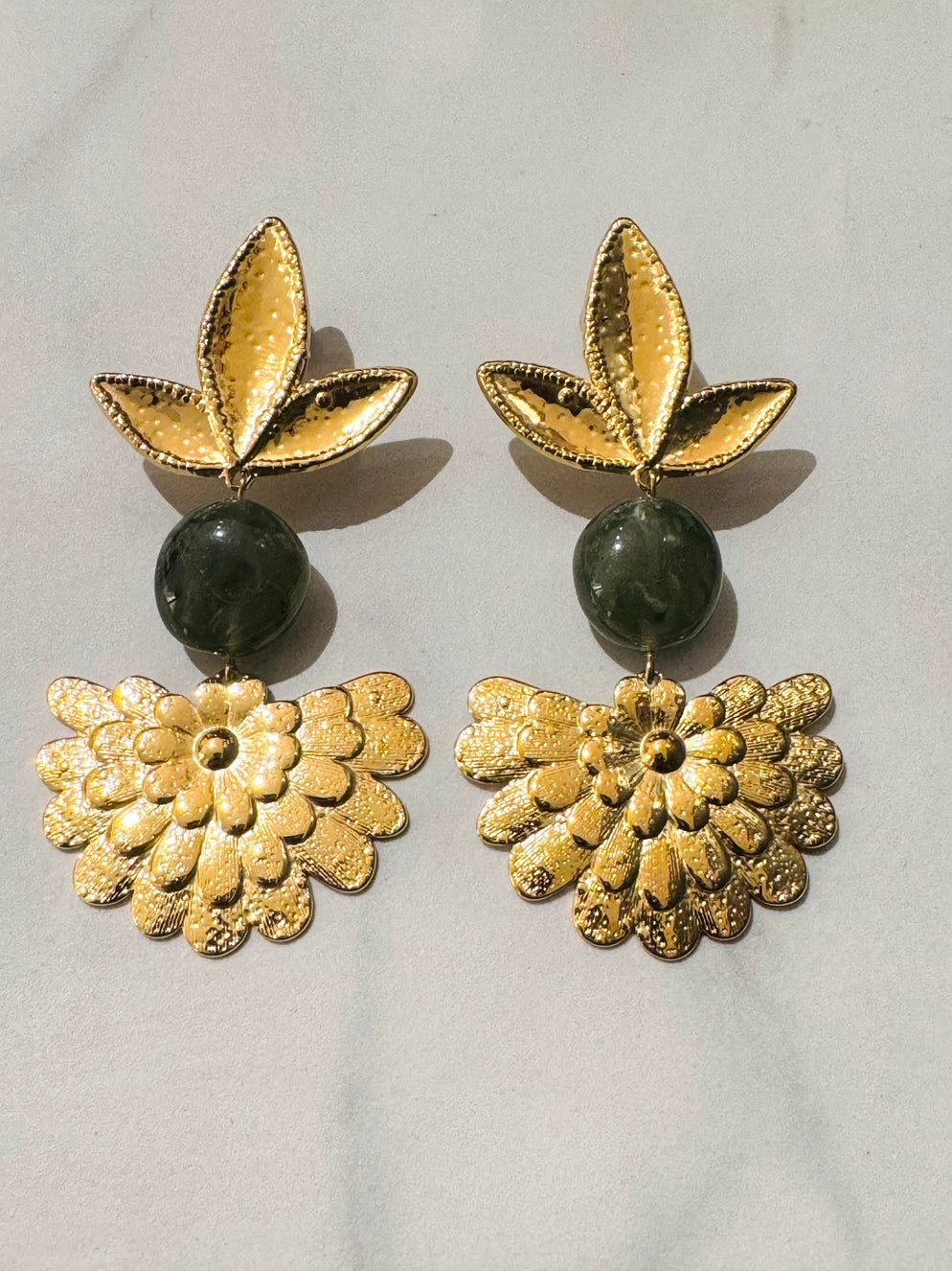 Boucles d'oreilles Paon