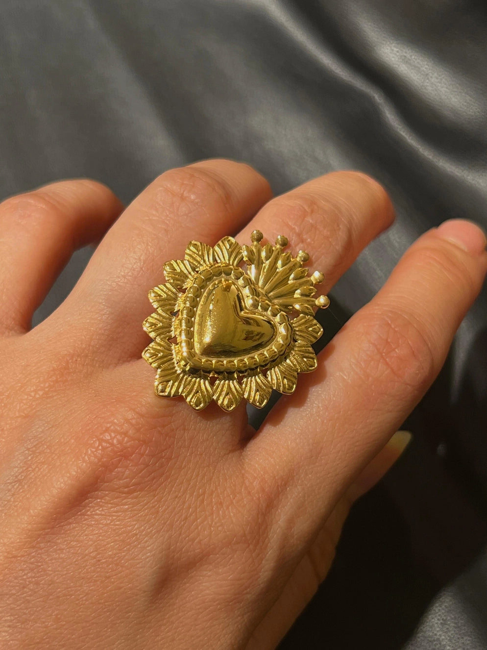 Bague Cœur Couronné