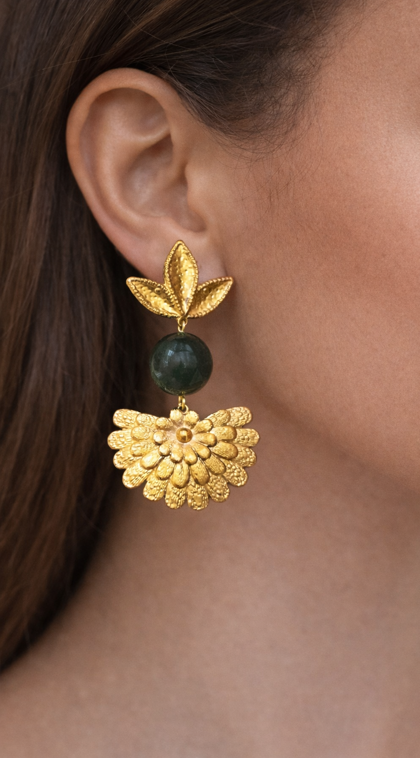 Boucles d'oreilles Paon