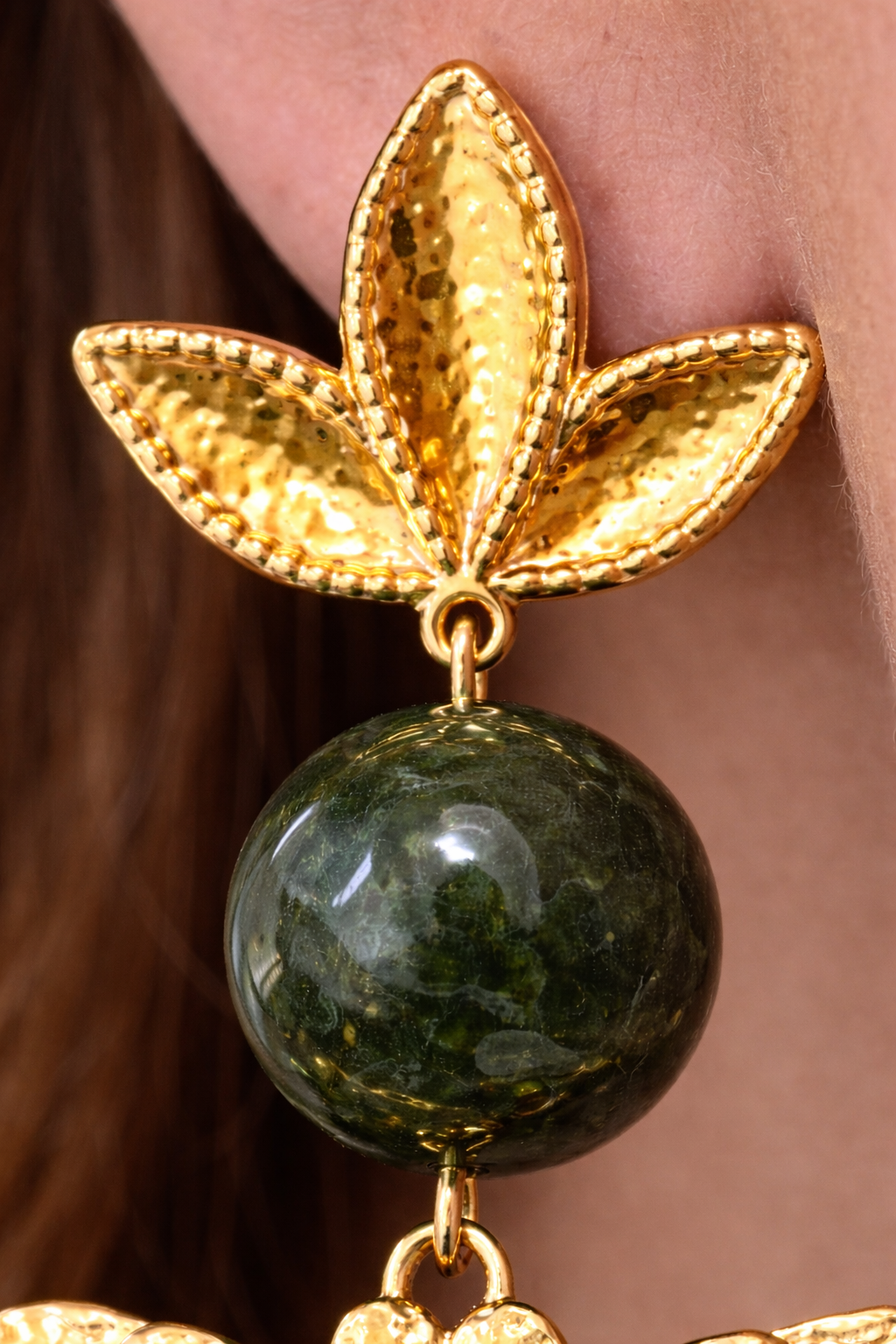 Boucles d'oreilles Paon