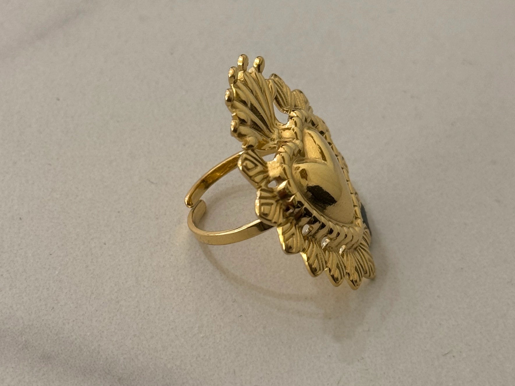 Bague Cœur Couronné