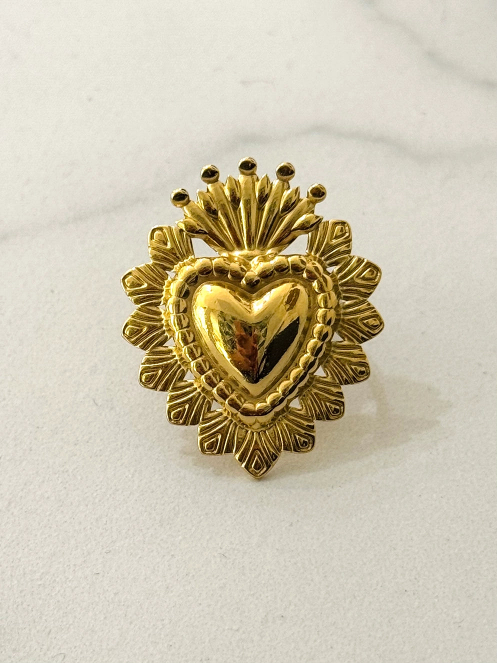 Bague Cœur Couronné