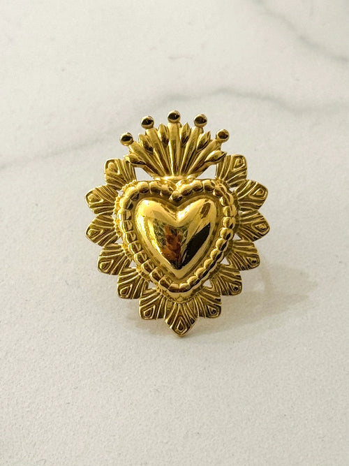 Bague Cœur Couronné